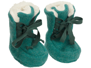 Baby Hausschuhe Walk-Boots melange-grün