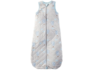 Schlafsack Baby Bio-Baumwolle Jersey ohne Arm Ballon blau