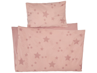 Kinderbettwäsche Bio-Baumwolle Stern Rosa