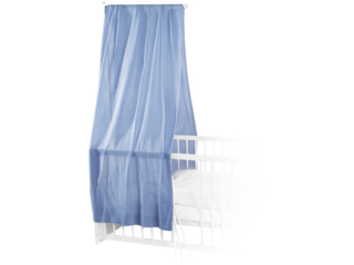 Betthimmel Bio-Baumwolle hellblau