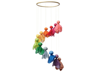 Baby Mobile Feentanz Bastelset, Regenbogenfarben