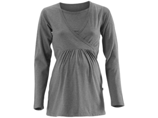 Umstands- und Still Shirt "Helene" Bio-Baumwolle dunkelgrau meliert