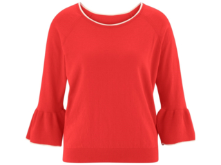 Damen Pullover mit Volant-Ärmeln "Gesine" grenadine