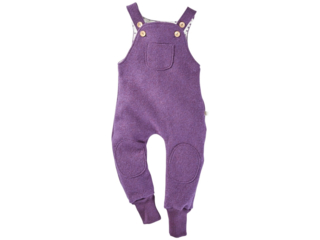 Kinder Latzhose Bio Schurwoll-Walk lila