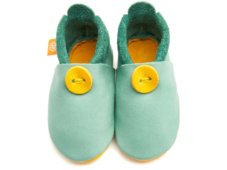 Kinder Lederpuschen Krabbelschuhe Bio-Leder "Amigo" grün