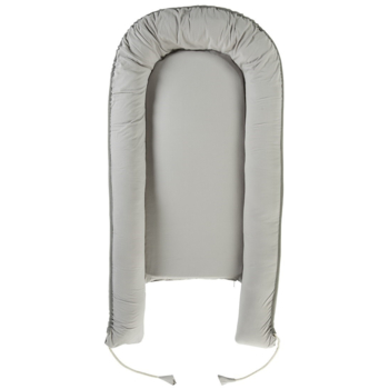 Babynest Bio-Baumwolle, Kapok, Naturkautschuk grau