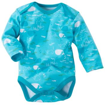 HANS NATUR Baby Langarmbody Bio-Baumwolle Wale 1