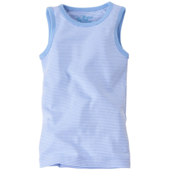 HANS NATUR Baby und Kinder Unterhemd Bio-Baumwolle hellblau-weiß gestreift 1