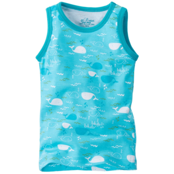 HANS NATUR Baby und Kinder Unterhemd Bio-Baumwolle Wale 1