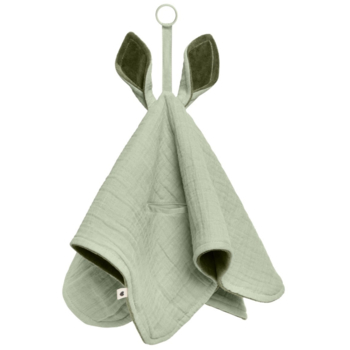 Kuschelweiches Schnuffeltuch, 3-lagig "Cuddle Kangaroo Desert" sage