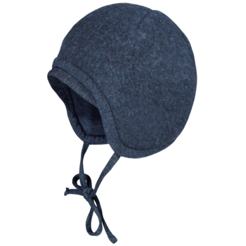 Baby Mütze Bio-Schurwolle Fleece jeans 1