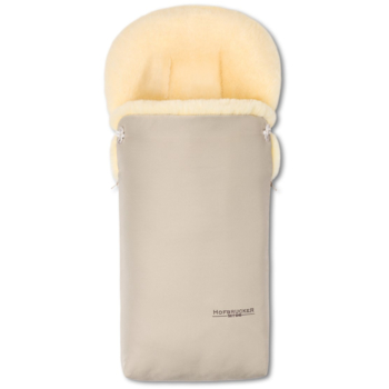 Hofbrucker Fußsack Kinderwagen Lammfell "Polaris" beige