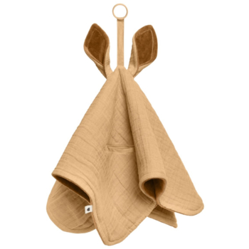 Kuschelweiches Schnuffeltuch, 3-lagig "Cuddle Kangaroo Desert" sand