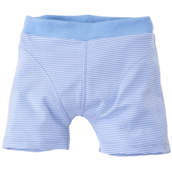 HANS NATUR Jungen Boxershorts Bio-Baumwolle hellblau-weiß gestreift 1