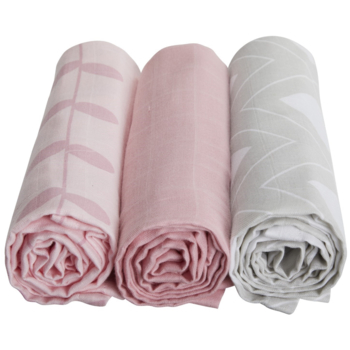 Spucktücher Bio-Baumwolle 3er-Set "Rosa"