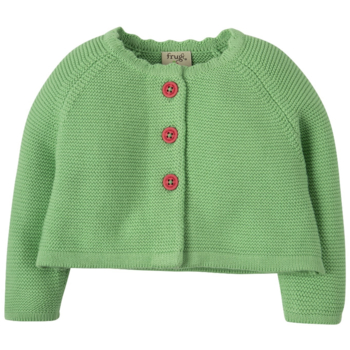 Frugi Kinder Strickjacke apfelgrün