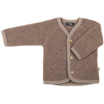 Baby Jacke Bio-Merino-Wollfleece walnuss