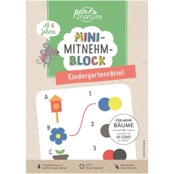 pen2nature Mini-Mitnehm-Block - Kindergartenrätsel