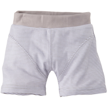 HANS NATUR Jungen Boxershorts Bio-Baumwolle grau-weiß gestreift 1