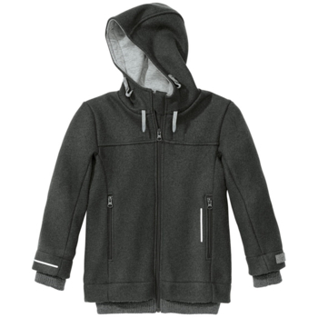Disana Kinder Jacke mit Kapuze Bio-Merinowolle Walk Qualität anthrazit
