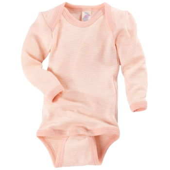 Engel Natur Baby Body Langarm lachs-geringelt