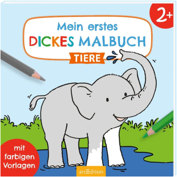 ars edition Mein erstes dickes Malbuch – Tiere