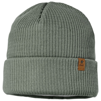 Maximo Baby und Kinder Beanie mit Umschlag Bio-Baumwolle Strick khaki grey
