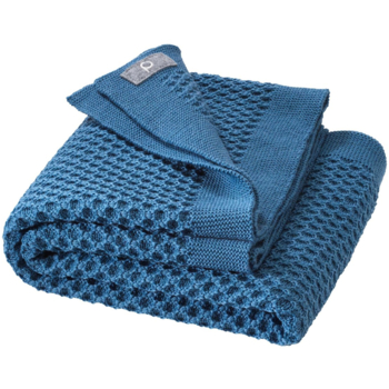 Disana Babydecke Wabenstrick Bio-Merinowolle taubenblau