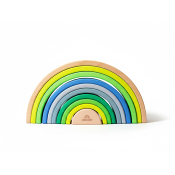 Grimms Großer Regenbogen aus Lindenholz, 10-teilig neon grün