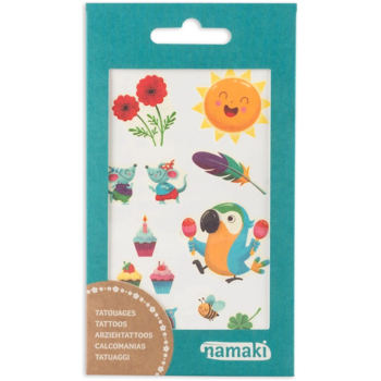 Namaki Bio Kindertattoos Regenbogen, 2 Blatt pro Set