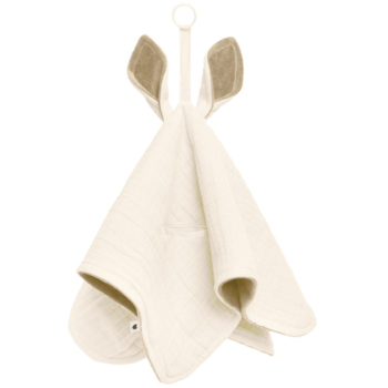 Kuschelweiches Schnuffeltuch, 3-lagig "Cuddle Kangaroo Desert" ivory