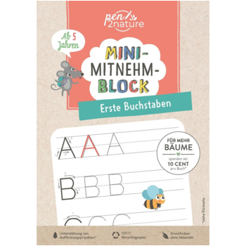 pen2nature Mini-Mitnehm-Block - Erste Buchstaben