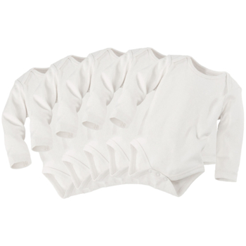 Baby Langarmbody Bio-Baumwolle 5er Set off white