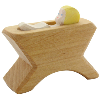 Ostheimer Krippe mit Kind (2-teilig) L. 8 cm