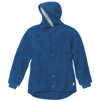 Disana Kinder Jacke mit Kapuze Bio-Merino-Wollwalk (kbT) marine