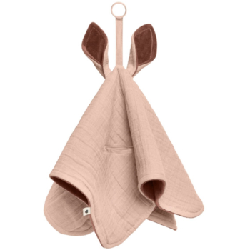 Kuschelweiches Schnuffeltuch, 3-lagig "Cuddle Kangaroo Desert" blush
