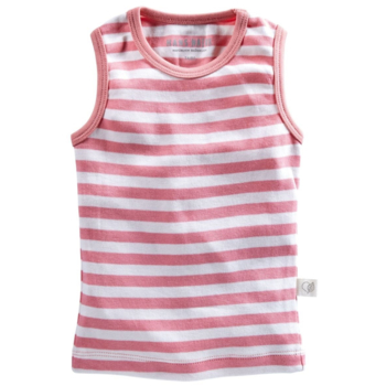 HANS NATUR Baby und Kinder Unterhemd Bio-Baumwolle rosa-off white 1