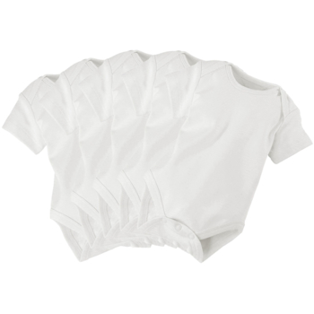 Baby Body Kurzarm Bio Baumwolle 5er Set off white