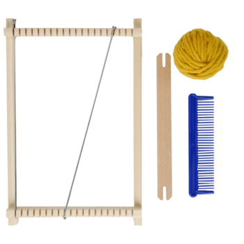 Glückskäfer Webrahmen aus Lindenholz rechteckig mit Zubehör