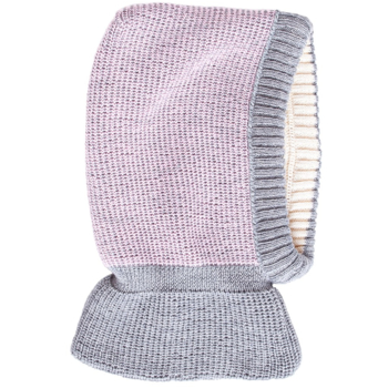HANS NATUR Baby und Kinder Schalmütze grau-rose melange