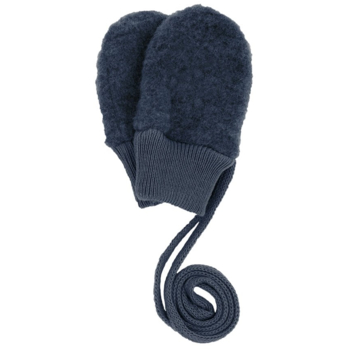 Maximo Baby Handschuhe Bio-Schurwolle Fleece jeans-meliert