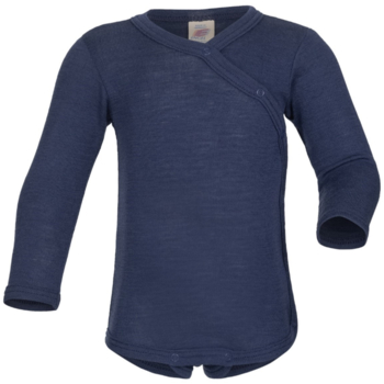 Engel Natur Baby Wickelbody Langarm marine