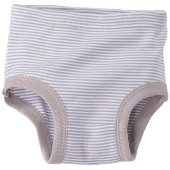 HANS NATUR Kinder Slip Bio-Baumwolle grau-weiß gestreift 1