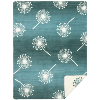 Richter Textilien Jacquard-Wohndecke Pusteblume petrol