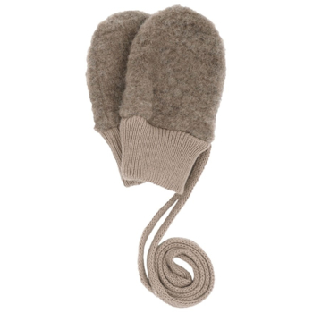 Maximo Baby Handschuhe Bio-Schurwolle Fleece braun-meliert