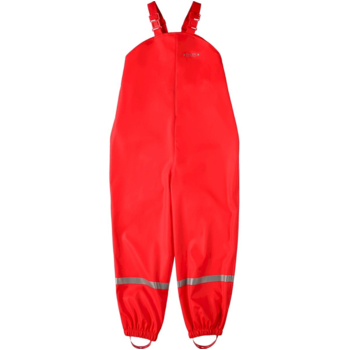 BMS Kinder Buddelhose Regenhose mit Latz Räuberwald SoftSkin rot 1