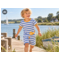 HANS NATUR Kinder T-Shirt Bio-Baumwolle Wal blau-off white 4