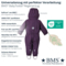 BMS Baby und Kinder Overall wasserdicht und atmungsaktiv SoftLan beere 6