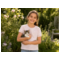 People Wear Organic Kurzarm-Shirt kleine Veilchen hellrosa 2