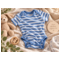 HANS NATUR Baby Body Kurzarm Bio Baumwolle blau-off white 4